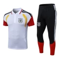 26 Germany White Half-Zip Pants Set