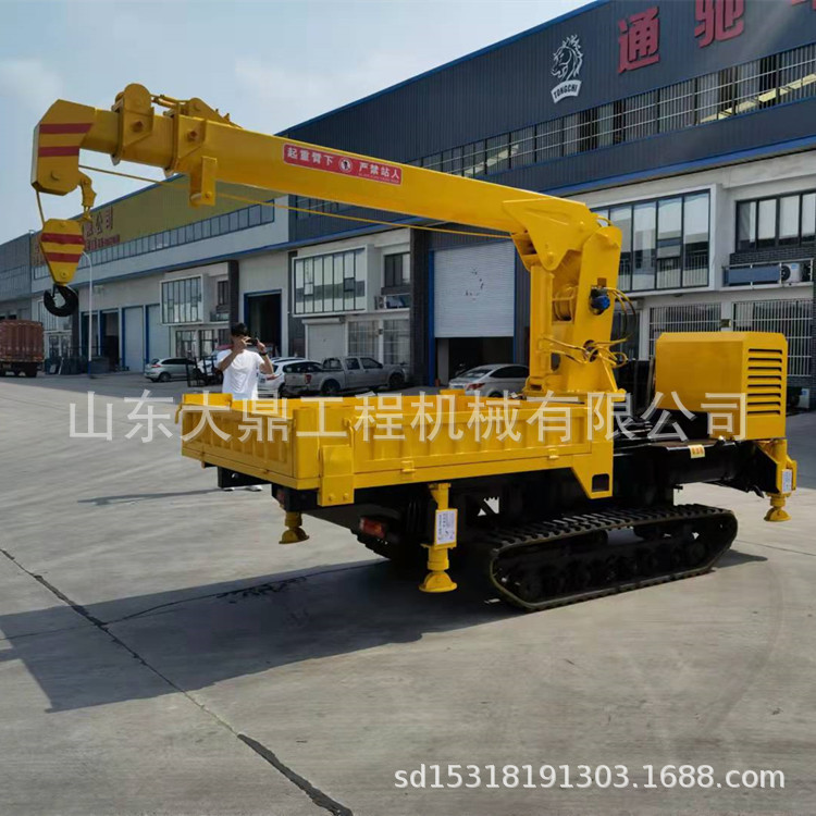 履带运输车随车吊 大鼎SD-3T-LD园林履带吊车 小型履带运输吊运车