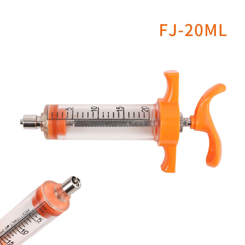 TPX exportación nylon inyección veterinaria aguja de plástico jeringa de acero aguja 50 ml jeringa para cerdo, ganado y ovejas