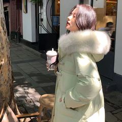 羽绒服女款2025年新款中长款白鸭绒加厚时尚洋气长款显瘦冬季外套
