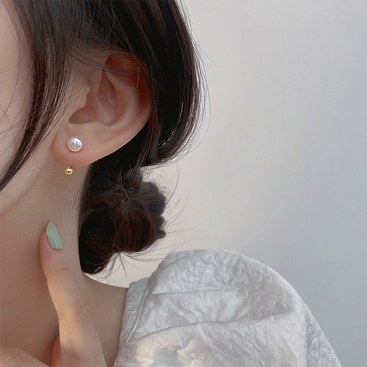 1 Pair Elegant Geometric Alloy Plating Artificial Pearls Women's Earrings display picture 1