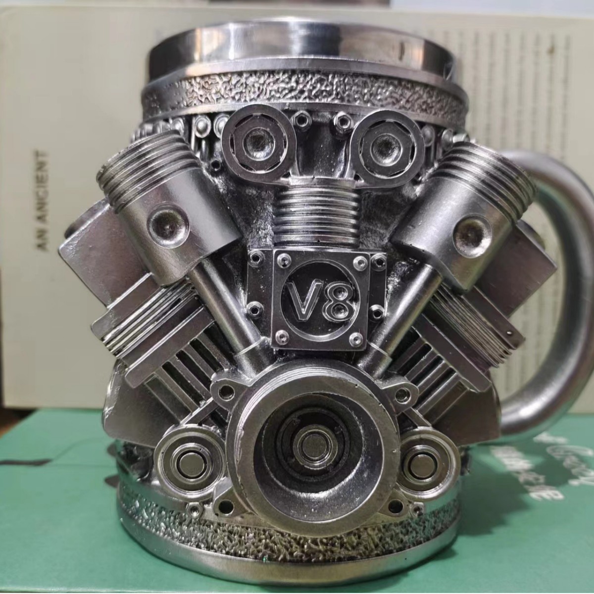 Tazas de acero inoxidable creativas de resina transfronteriza tazas de agua personales de regalos decoración fábrica de joyas cabello recto