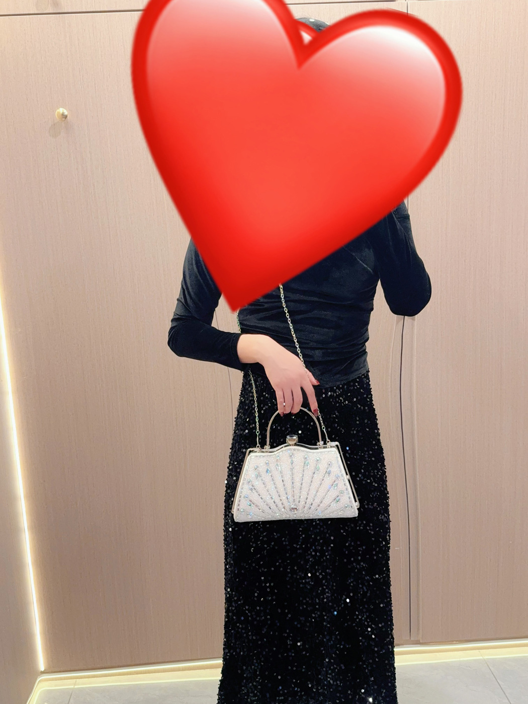 Borsa a mano donna con strass - elegante pochette da sera_voghion.com