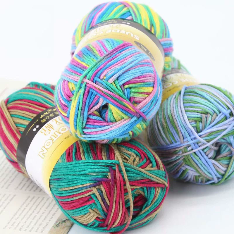 苏绒棉 Woven colored woolen knitted scarf handmade, doll, jacket, sweater
