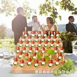 木质糖果架派对多层烤串食物收纳架六一儿童节糖葫芦糖果架甜品架