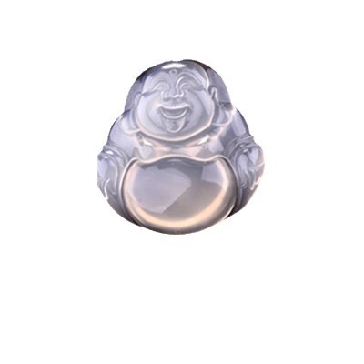 White Jade Agate Guanyin Buddha Pendant Ice White Agate Peace Seal Lucky Bean Locust Leaf Jade Pendant Wholesale 