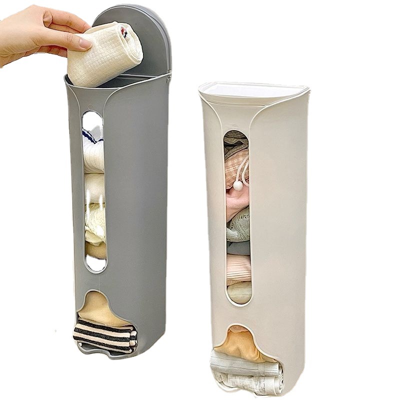 Ropa interior del hogar calcetines caja de almacenamiento de plástico montado en la pared de almacenamiento multifuncional artefacto de almacenamiento sin perforaciones armario de almacenamiento detrás de la puerta image 6