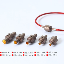 周家同款皮绳铜扣不锈钢扣头 3D硬金DIY配件红绳钢丝绳磁力扣批发