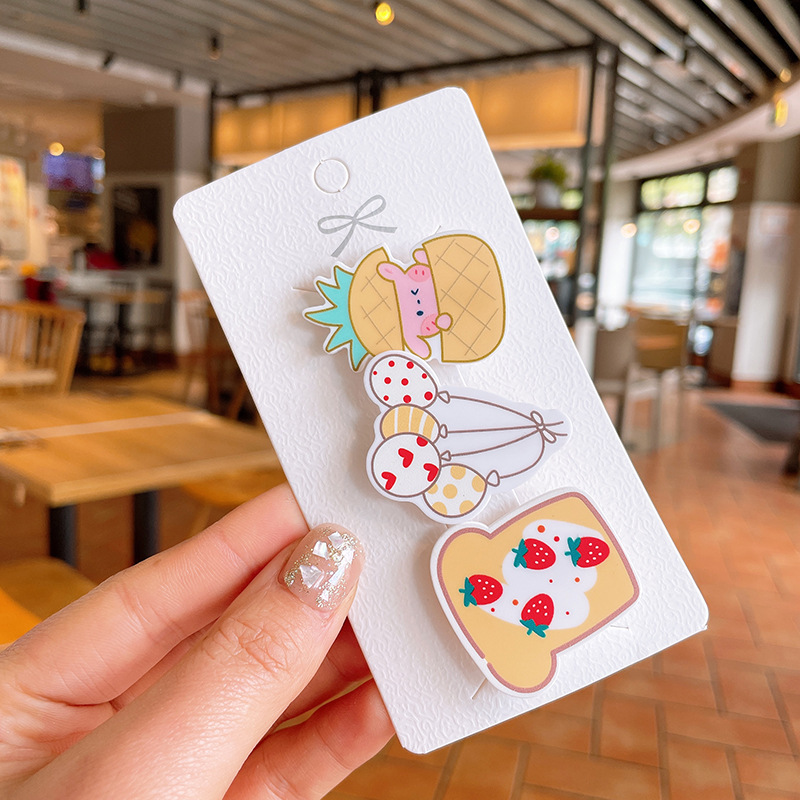 Horquilla para niños dibujos animados animal Chica clip lindo bebé chica Bangs clip lateral pelo roto acabado accesorios para el cabello al por mayor