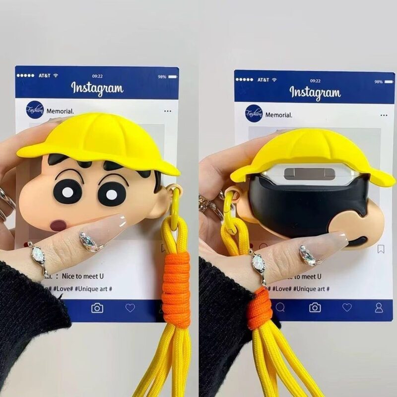 Cartoon Yellow Hat Xiaoxin Suitable for AirPods 4Th Generation Apple Earphone Protective Cover 12Th Generation Bluetooth Pro3 Silicone Soft Case