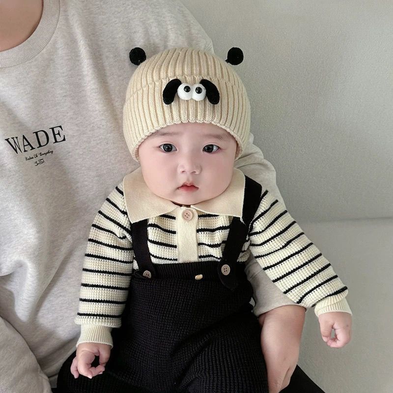 宝宝帽子秋冬季可爱超萌针织毛线帽保暖加厚新生婴幼儿宝宝套头帽|undefined