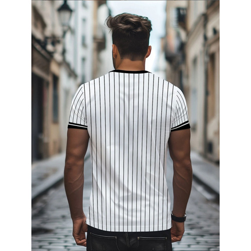 Summer European and American Men's T-shirts with Digital Printing 3D Short Sleeve Men's Summer Casual Crew Neck T-shirts