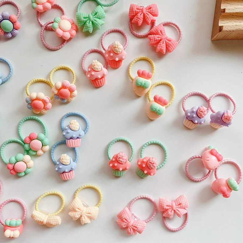 Cute children's small universal hair rope, hair accessory, 40 pieces