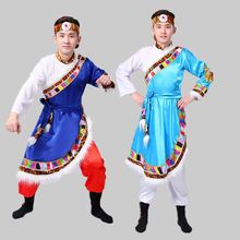 藏式演出舞台表演服西藏男士藏袍套装装逛新城藏族舞蹈藏族服装男