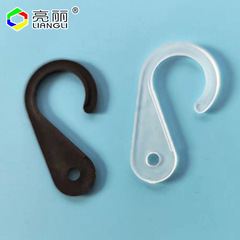 Transparent question mark hook pp plastic hooks black small short flat hooks gloves hats pet toys packaging display accessories