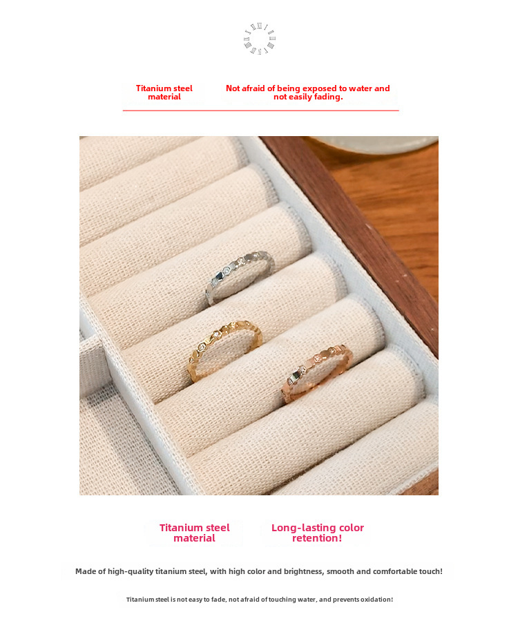 Wabenmuster Diamant Ring Aus Edelstahl Für Damen Mit Zirkon_voghion.com