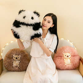 跨境可爱球球系列毛绒玩具公仔创意仿真小刺猬熊猫玩偶抱枕礼物批