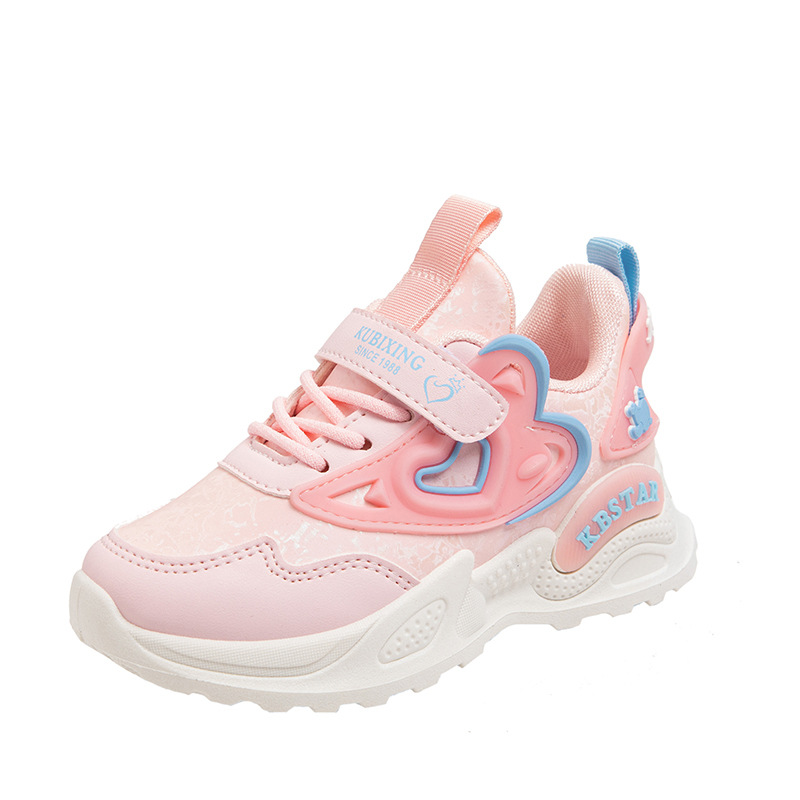 Zapatos deportivos para niñas, zapatos casuales para padres con suela suave, 2025 primavera y otoño nuevos zapatos de correr para niños de tamaño medio y grande para niñas