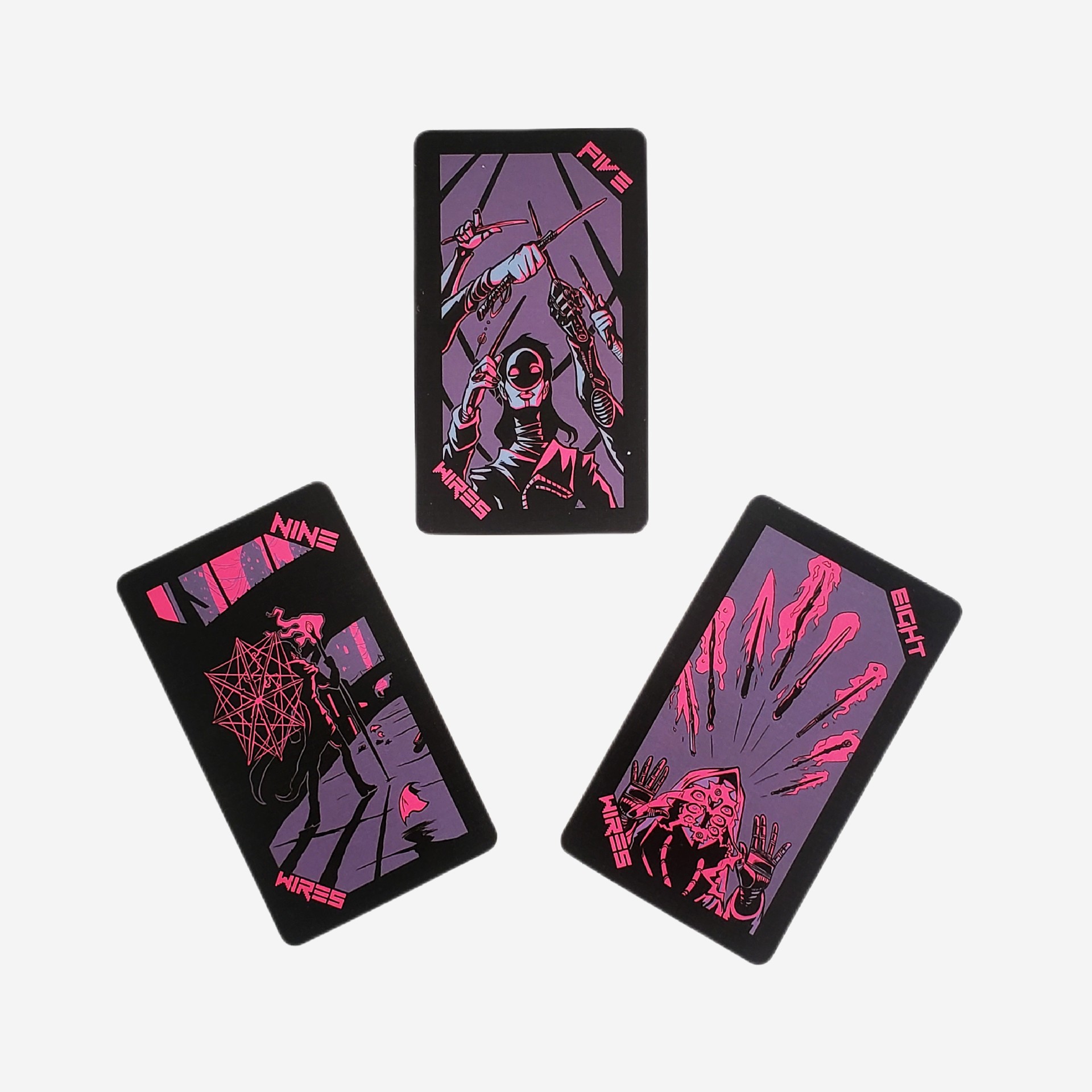 Cartas de jogo de tabuleiro tarot neon moon para festas divertidas_voghion.com