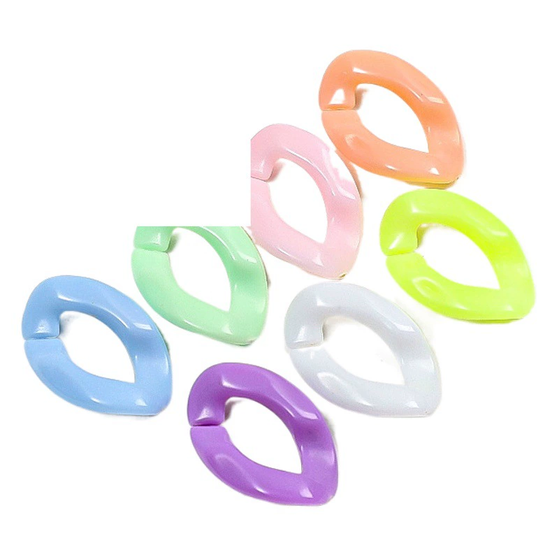 11*16 мм акриловый цвет Открытое кольцо комбинация цепи DIY сумка ювелирные изделия брелок материал аксессуары