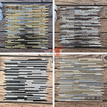 金色 包柱子 圆柱 玻璃长短长条型 金属马赛克 KTV酒店吧台麦太保