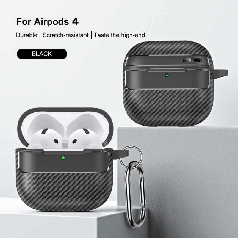 Airpods4世代保護カバー炭素繊維紋2世代3世代pro2アップルbluetoothイヤホン透明ケースシンプル|undefined