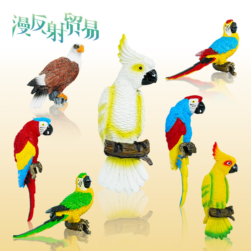 Adornos de acuario de resina de águila, adornos de acuario, piscicultura, adornos de paisajismo, accesorios de decoración de micropaisaje de pájaro de loro