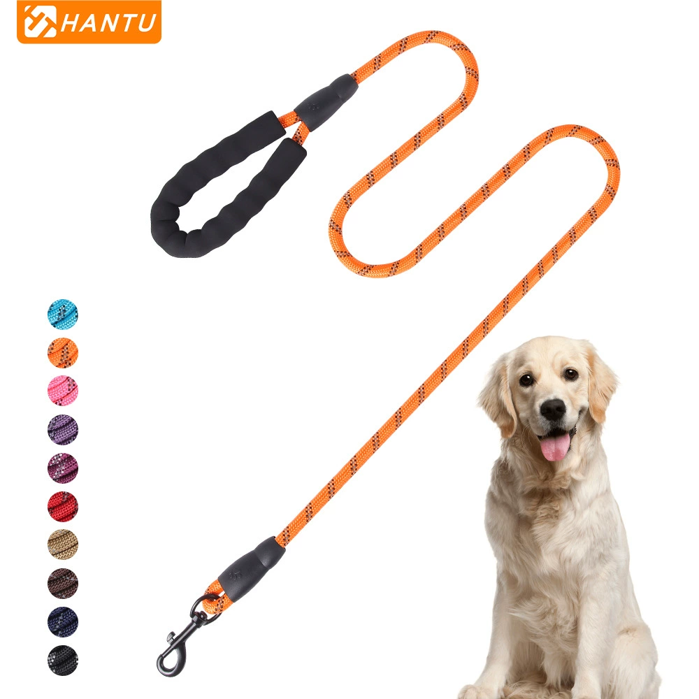 Десять цветов дополнительных собачьих тяговых канатов, отражающие шелковые плетеные нейлоновые круглые канаты, собачьи веревки взрываются и продолжают быть прочными собачьи веревки