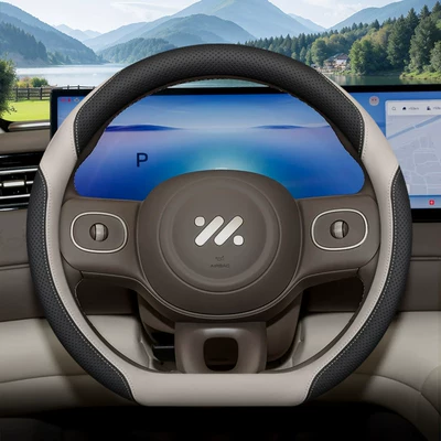 Steering wheel cover Cover 66Max+ Pure Electric Extended-Range - 26-models-of-d-type-black-off-white-ultra-thin-model-default