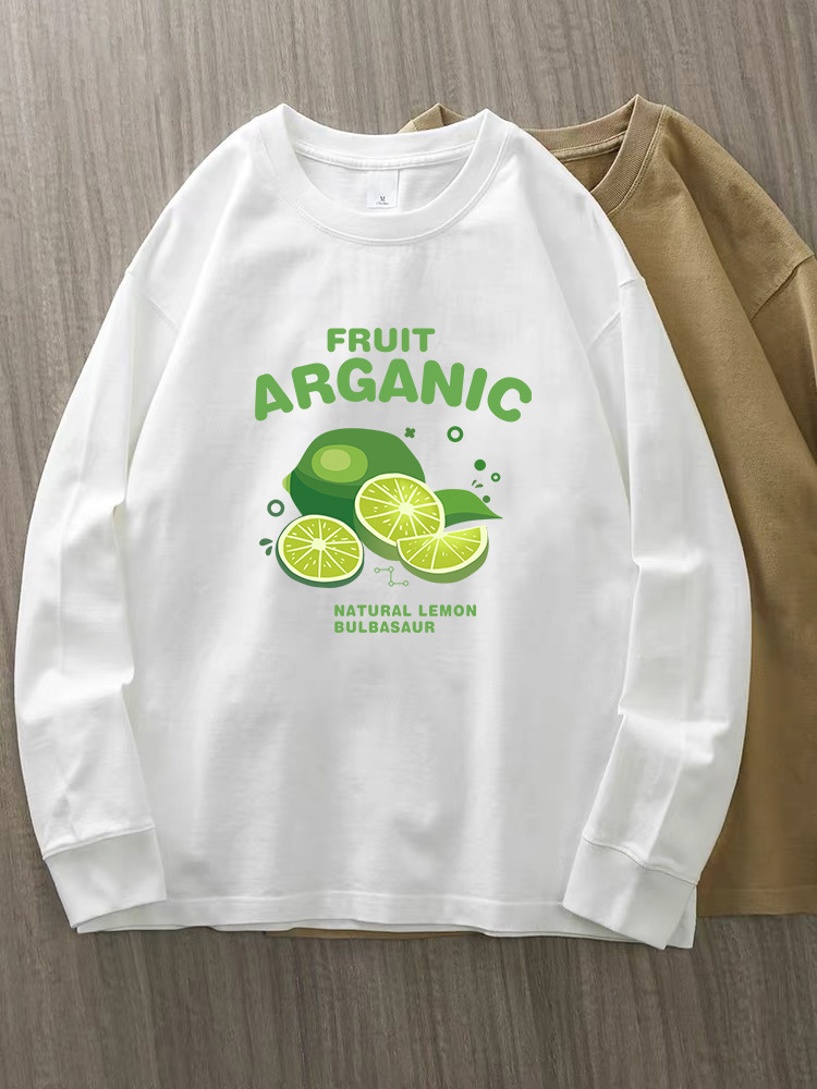 230g 100% algodón de alta gama camiseta de mujer de manga larga primavera y otoño nuevo estilo coreano camiseta de cuello redondo para mujeres