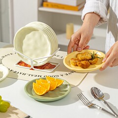骨を吐く皿の陶磁器の家庭用食品級の小皿の皿の陶磁器の軽食の皿の食卓のごみの皿