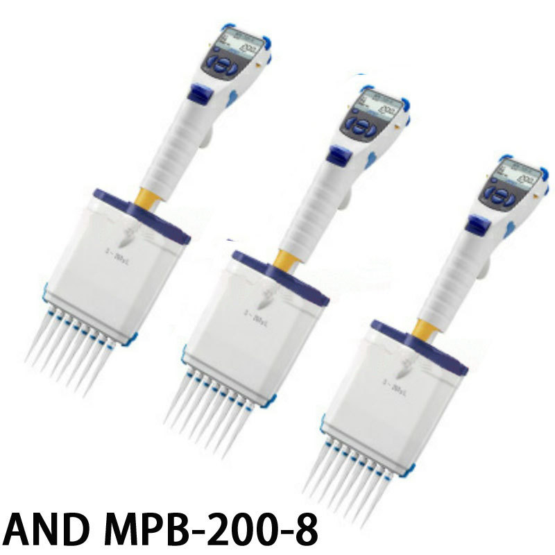 日本AND爱安德多通道电动移液器MPB-200-8自动移液器MPB-1200-8