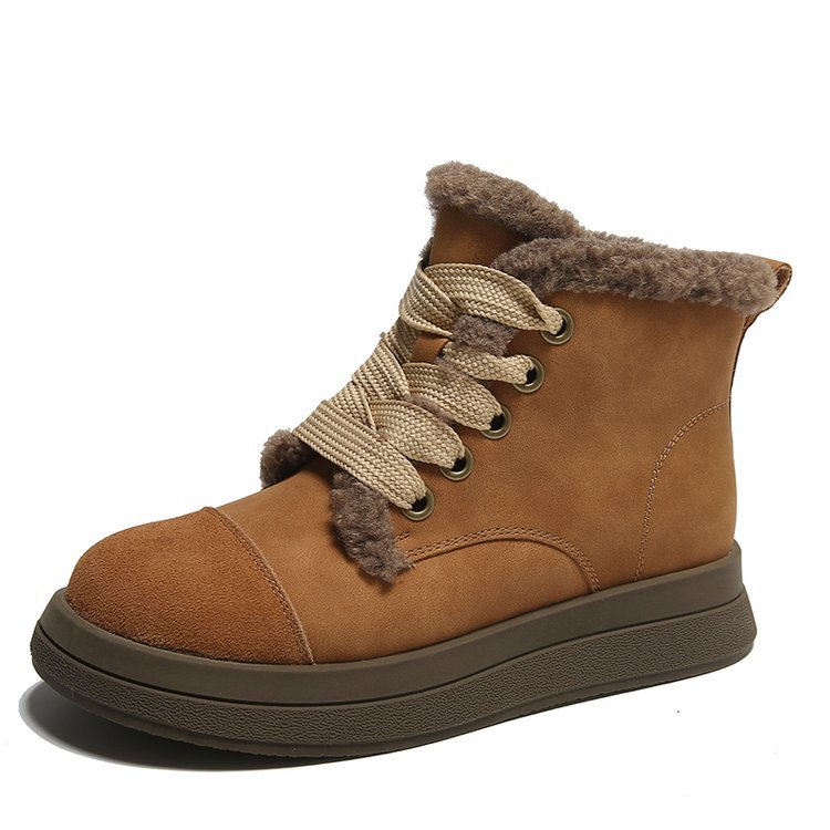 2023 Herbst/Winter Heißer Verkauf Songgao Untere Gummi Kurze Röhre Künstliche Kurze Plüsch Mode Stiefel mit Niedrigen Absätzen_voghion.com