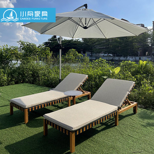 Xiao Zhou Outdoor Furniture Courtyard Swimming Pool Hotel B&B Leisure Bed Seaside Resort Waterproof Sun Protection Beach Chair