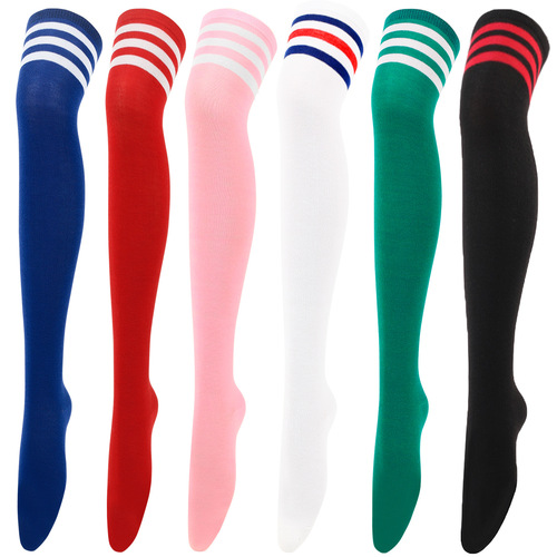 Cross-border cosplay women's 3-bar over-the-knee long socks Japanese women's socks European and American college style striped socks JK socks