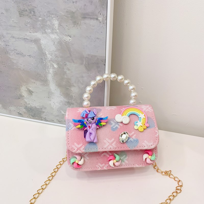 Bagos para niños 2025 nuevo estilo coreano de niña princesa bolso de cambio de mano lindo bolso de hombro de dibujos animados de peluche