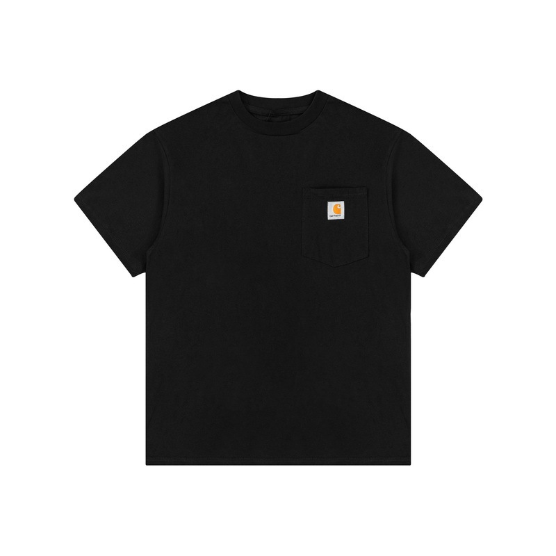 Carharttカハートk87小標純色工装ポケット半袖男女潮牌ゆるい丸首カップルtシャツ|undefined