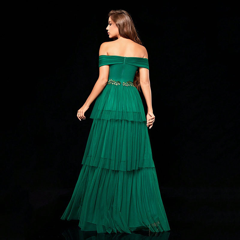 Abbigliamento da donna Abito da sera Top a tubino Nuovo stile Abito da sera per celebrità Bellissimo design Abito in rete Consegna in un unico pezzo_voghion.com