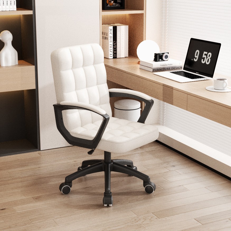 Silla de computadora estudio en casa asiento ergonómico cómoda silla de oficina de larga duración Silla de respaldo dormitorio escritorio silla giratoria