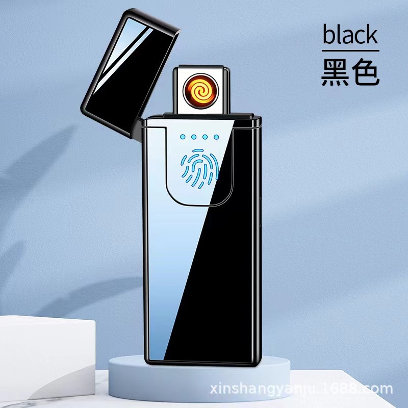 新型充電プラスチックUSB指紋タッチ感応充電ライター小型で便利なシガレットライターができます。|undefined