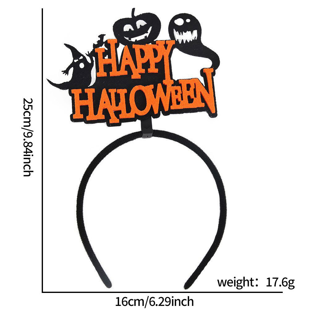 Diadema Decorativa para Halloween de Plástico y Fieltro para Fiesta de Disfraces
