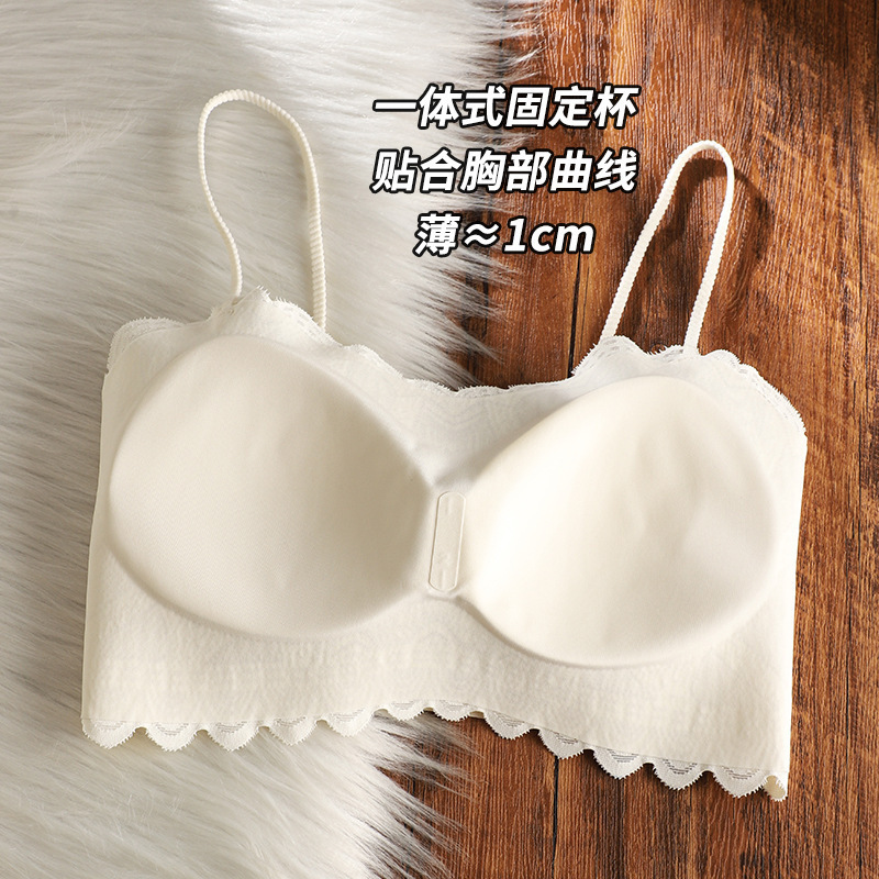 Wire-Free Lace Tube Top Anti-Exposure French-Style Lingerie for Women, Versatile Outerwear Tank Top Style Beauty Back Camisole Bra Wire-Free Lace Tube Top Anti-Exposure French-Style Lingerie for Women, Versatile Outerwear Tank Top Style Beauty Back Camisole Bra