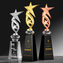 高档金属奖杯水晶奖杯公司年会商务礼品运动会比赛颁奖毕业纪念