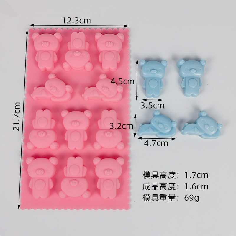 9連異なる草花形食品級シリコン型チョコレートキャンディーゼリー凉粉金型DIY手作り石けん型|undefined