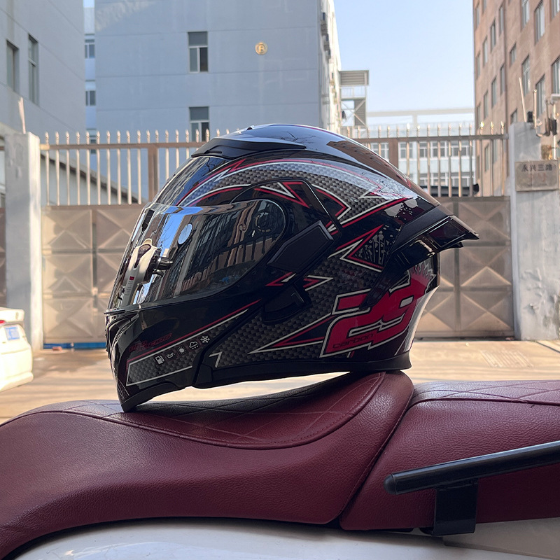 Cuatro estaciones coche eléctrico casco de seguridad cola grande superficie expuesta Jiekai 3C certificado casco de la motocicleta casco completo de la motocicleta de los hombres personalidad