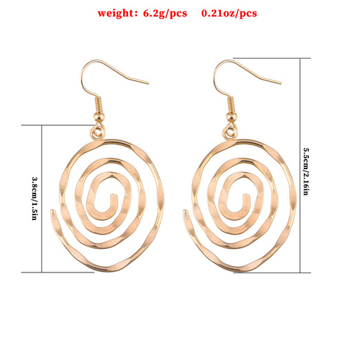 European and American cross-border jewelry, fashionable and creative hollow round vortex earrings for women, Amazon trendy earrings