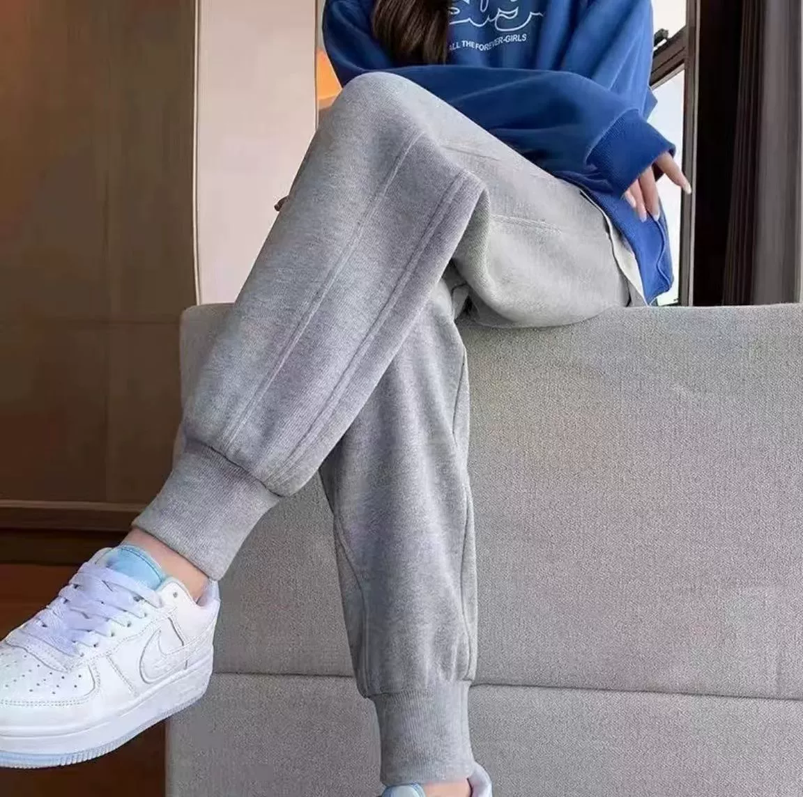 Внешняя торговля трансграничные спортивные брюки женские весна и осень 2025 новые повседневные брюки с высокой талией и тонким приливом