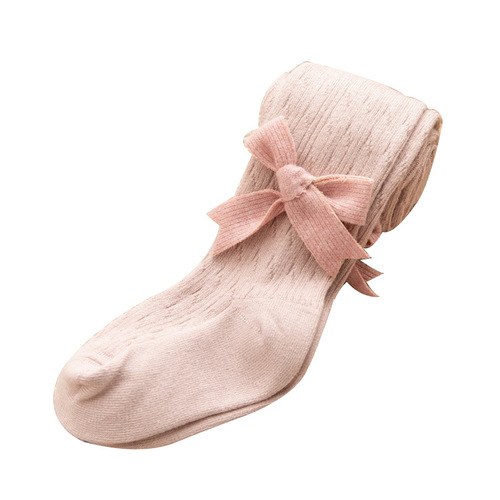  Spring and Autumn Children's Pantyhose 95% Cotton Beautiful Bow Girls' Socks Girls' Dancing Socks