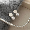 Universal organic earrings from pearl, 925 sample silver, light luxury style, bright catchy style