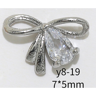 Joyería de circonio para decoración de uñas, lazo para decoración de uñas, aleación de diamantes, perla, joyería de diamantes, accesorios de decoración de libros rojos pequeños, venta al por mayor